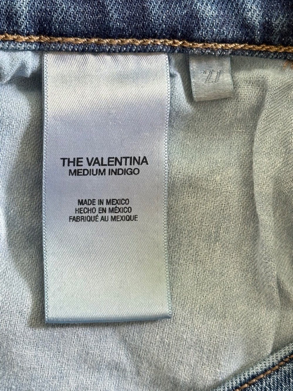 Favorite Daughter Valentina Shortie Jean Medium Indigo Blue Women’s 27 Petite - Picture 14 of 15
